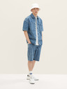 Tom Tailor Denim Modré pánske vzorované džínsové šortky Tom Tailor Denim