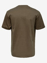 ONLY & SONS Hnedé základné tričko ONLY & SONS Fred