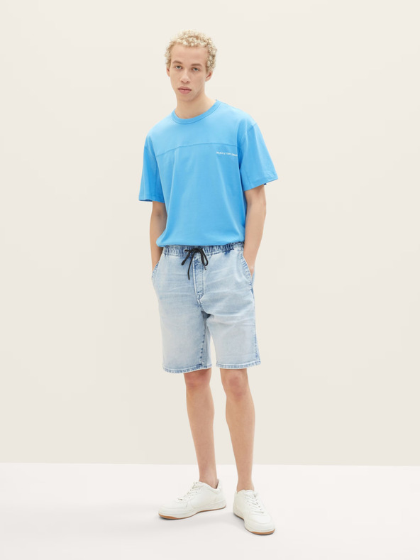 Tom Tailor Denim Svetlomodré pánske džínsové šortky Tom Tailor Denim