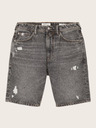 Tom Tailor Denim Šedé pánske džínsové šortky Tom Tailor Denim