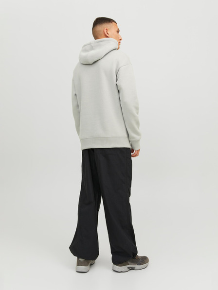 Jack & Jones Svetlosivá pánska mikina Jack & Jones Classic s kapucňou