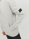 Jack & Jones Svetlosivá pánska mikina Jack & Jones Classic s kapucňou