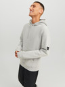 Jack & Jones Svetlosivá pánska mikina Jack & Jones Classic s kapucňou