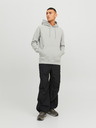 Jack & Jones Svetlosivá pánska mikina Jack & Jones Classic s kapucňou