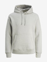 Jack & Jones Svetlosivá pánska mikina Jack & Jones Classic s kapucňou