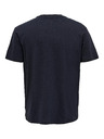 ONLY & SONS Tmavomodré pánske tričko ONLY & SONS Perry