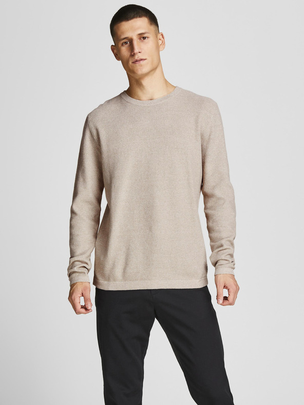 Jack & Jones Béžový sveter Jack & Jones Gustav