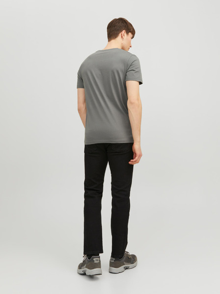 Jack & Jones Šedé pánske základné tričko Jack & Jones Organic