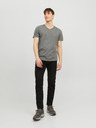 Jack & Jones Šedé pánske základné tričko Jack & Jones Organic