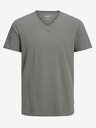 Jack & Jones Šedé pánske základné tričko Jack & Jones Organic