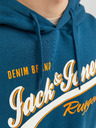Jack & Jones Modrá pánska mikina Jack & Jones Logo