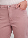 Pieces Ružové dámske džínsy Mom Fit Pieces Kesia