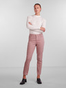 Pieces Ružové dámske džínsy Mom Fit Pieces Kesia