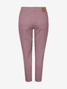 Pieces Ružové dámske džínsy Mom Fit Pieces Kesia