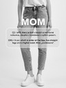 Pieces Ružové dámske džínsy Mom Fit Pieces Kesia