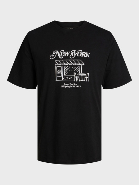 Jack & Jones Čierne pánske tričko Jack & Jones Red Hook
