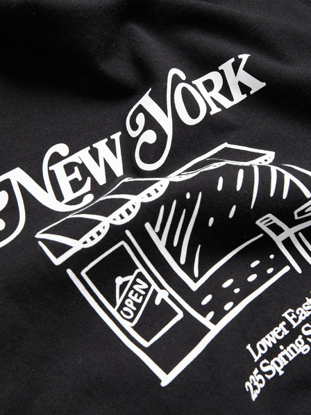 Jack & Jones Čierne pánske tričko Jack & Jones Red Hook