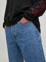 Jack & Jones Modré pánske džínsy širokého strihu Jack & Jones Eddie