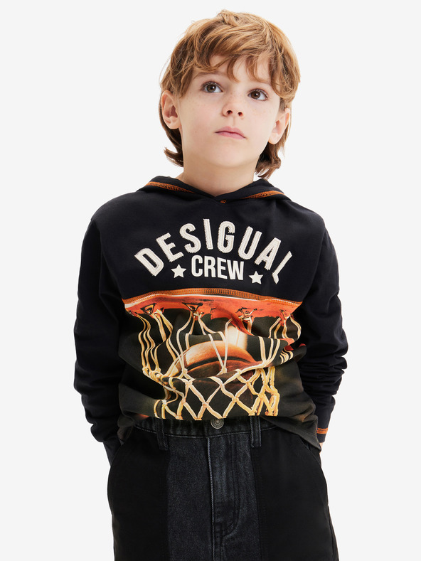 Desigual Čierna chlapčenská mikina Desigual Jordan