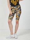 Versace Jeans Couture Versace Jeans Couture žlto-čierne dámske krátke legíny so vzorom