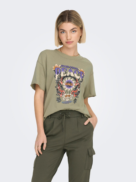 ONLY Khaki dámske tričko ONLY Lucy