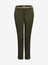 Orsay Khaki skrátené chino nohavice s opaskom ORSAY