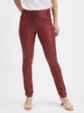 Orsay Bordové dámske nohavice skinny fit ORSAY