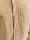 Jack & Jones Jack & Jones Klasická pánska béžová manšestrová košeľa