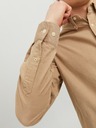 Jack & Jones Jack & Jones Klasická pánska béžová manšestrová košeľa
