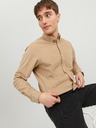 Jack & Jones Jack & Jones Klasická pánska béžová manšestrová košeľa