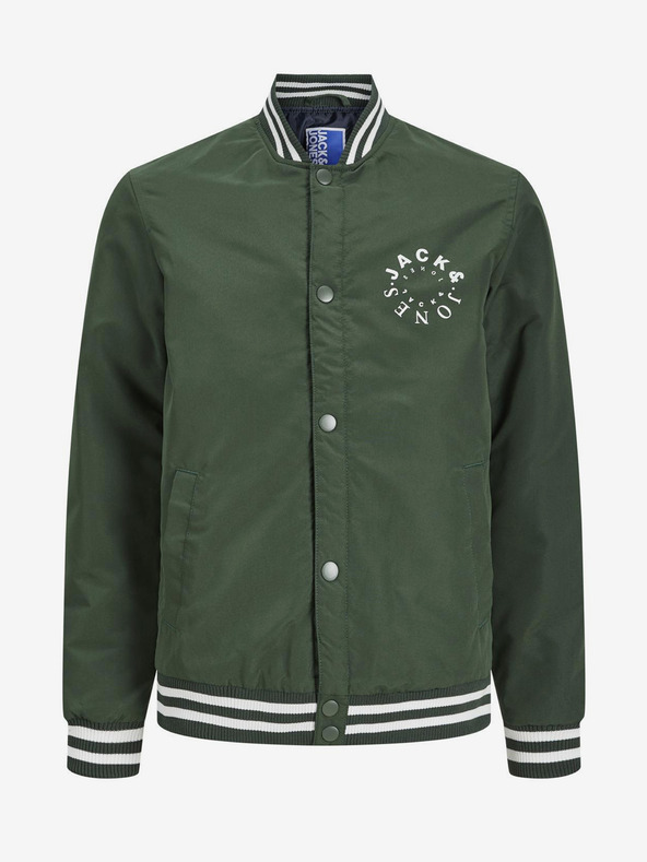 Jack & Jones Zelená chlapčenská ľahká bunda Jack & Jones Warrior