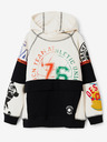 Desigual Čierno-krémová chlapčenská mikina Desigual Renne
