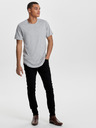 ONLY & SONS Svetlosivé pruhované základné tričko ONLY & SONS Matt