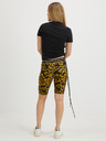 Versace Jeans Couture Versace Jeans Couture žlto-čierne dámske krátke legíny so vzorom