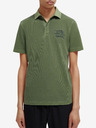 Scotch & Soda Zelená pánska polokošeľa Scotch & Soda Garment Dye