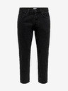 ONLY & SONS Čierne skrátené straight fit džínsy ONLY & SONS Avi