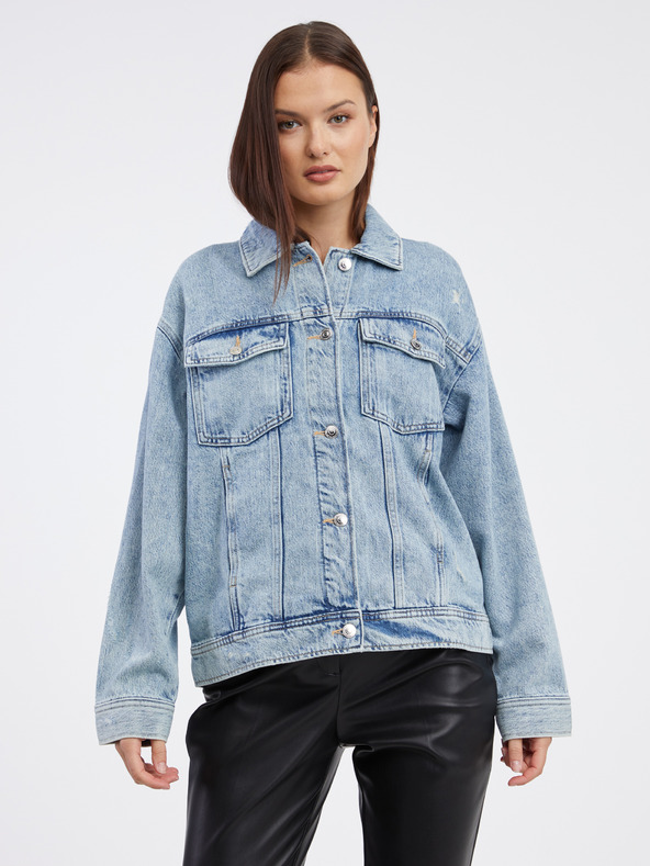 Tom Tailor Denim Modrá dámska džínsová bunda Tom Tailor Denim