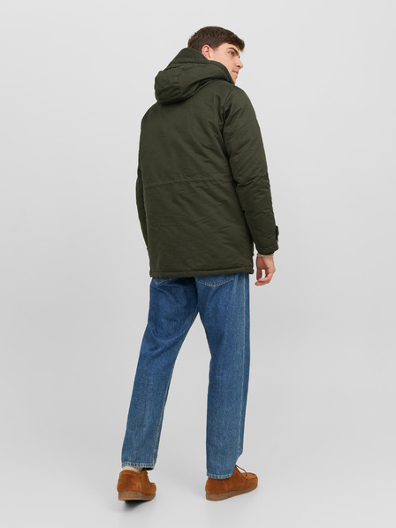 Jack & Jones Khaki pánska zimná parka Jack & Jones Clip