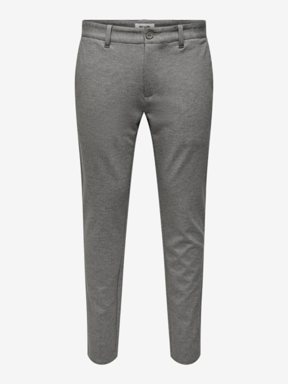 ONLY & SONS Šedé pánske chino nohavice ONLY & SONS Mark