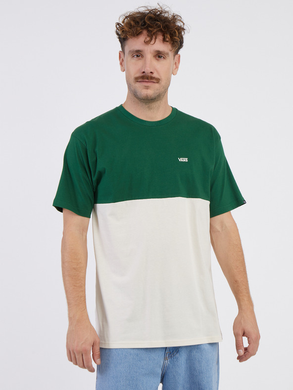 Vans Bielo-zelené pánske tričko VANS Colorblock