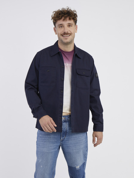Jack & Jones Tmavomodrá pánska vrchná košeľa Jack & Jones Ben