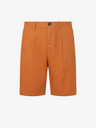 Pepe Jeans Pánske oranžové šortky so zmesou ľanu Pepe Jeans