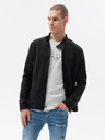 Ombre Clothing Čierna pánska mikina na zips Ombre Clothing