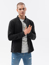 Ombre Clothing Čierna pánska mikina na zips Ombre Clothing
