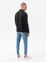 Ombre Clothing Čierna pánska mikina na zips Ombre Clothing