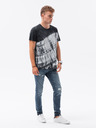 Ombre Clothing Šedé pánske tričko Ombre Oblečenie