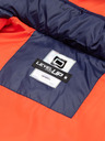 Ombre Clothing Tmavomodrá pánska prešívaná zimná bunda s kapucňou Ombre Clothing