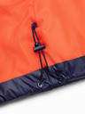 Ombre Clothing Tmavomodrá pánska prešívaná zimná bunda s kapucňou Ombre Clothing