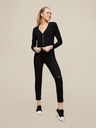 Dorothy Perkins Čierna krátka košeľa na gombíky Dorothy Perkins