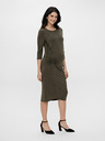 Mama.licious Khaki tehotenské midi šaty bez rukávov Mama.licious Ariella